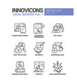 legal services - line design style icons set vector image