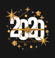 2020 happy new year background decorated gold vector image vector image