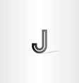 black letter j logo design element vector image vector image