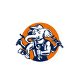elephant builder plumber mechanic painter circle vector image
