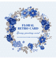floral shabby chic card - vintage design vector image vector image