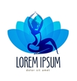 meditation logo design template yoga vector image