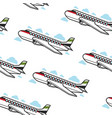 plane seamless pattern airplane and flight vector image