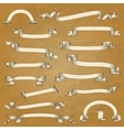 vintage swirl ribbon banner set2 vector image