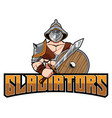 gladiator mascot symbol vector image vector image