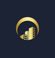 modern building business gold logo vector image