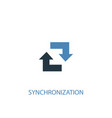 synchronization concept 2 colored icon simple vector image
