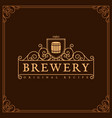 brewery label vector image
