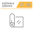 fabric roll line icon vector image