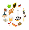 germany isometric 3d icons vector image vector image