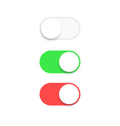 Realistic switch toggle buttons set or tree Vector Image