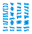 set of blue ribbon banners for promotion vector image