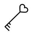 heart key icon design template isolated vector image vector image