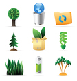icons for nature energy and ecology vector image vector image