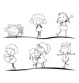 kids sketches vector image