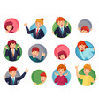 people in facehole surprised look out vector image vector image