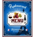 vintage french restaurant menu and poster design vector image vector image
