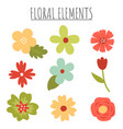 004 cute flowers vector image
