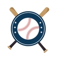 baseball crossed bats icons vector image