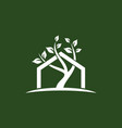 home tree business logo vector image vector image