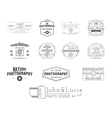 photography badges and labels in vintage style vector image