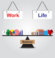 seesaw of work life balance vector image