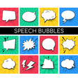 speech bubbles collection - set comic retro vector image
