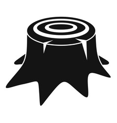 Tree stump icon simple style Royalty Free Vector Image