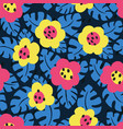 tropical floral card vector image