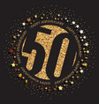 50th birthday logo vector image