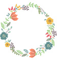color floral frame for wedding invitation design vector image