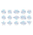 holographic glossymetal emblems vector image vector image