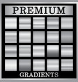 silver gradient backgrounds set design vector image vector image