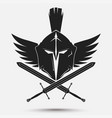 spartan warrior helmet vector image