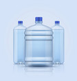 water bottles empty plastic transparent vector image vector image