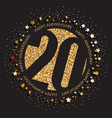 20th birthday logo vector image
