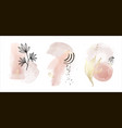 abstract watercolor compositions set of soft vector image