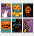 collection of halloween banner templates vector image vector image