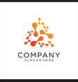 creative dot technology logo vector image vector image
